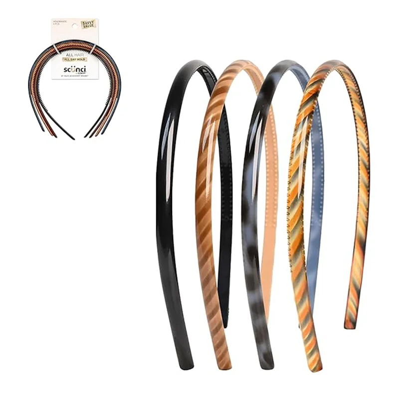 Tyylikkäät Comfort Twist Print -muoviset otsanauhat